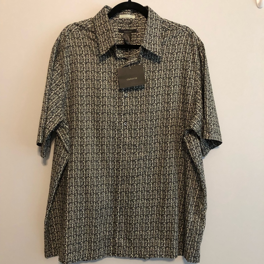 Claiborne XL Light cotton button up  short sleeve